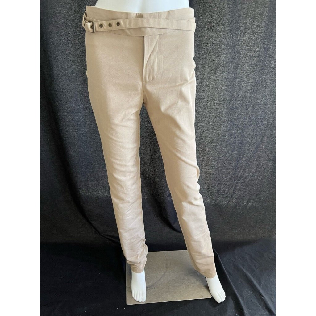 $795 Nwt Authentic Gucci Women's Pants Khaki Attached Adjustable Belt It 38 Us 4
